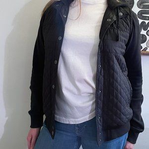 RVCA Quilted Jacket with Sweatshirt Sleeves